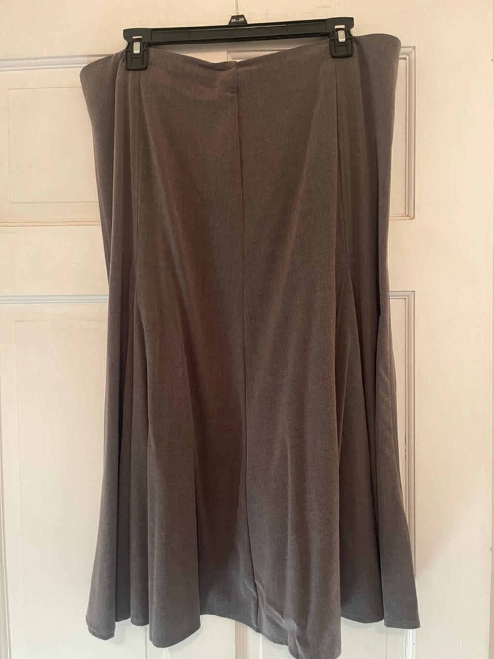 dressbarn Gray A-Line Midi Skirt